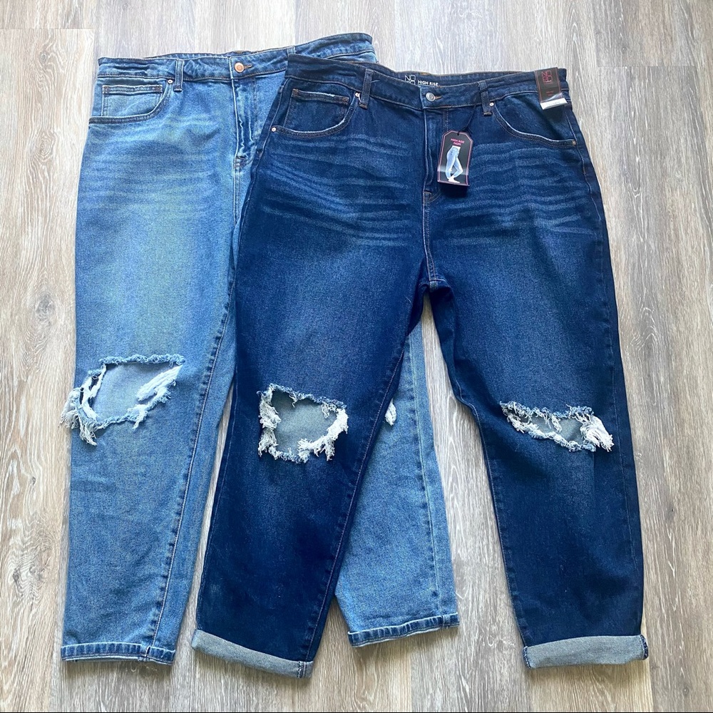 Bundle of Two No Boundaries High Rise Mom Jeans